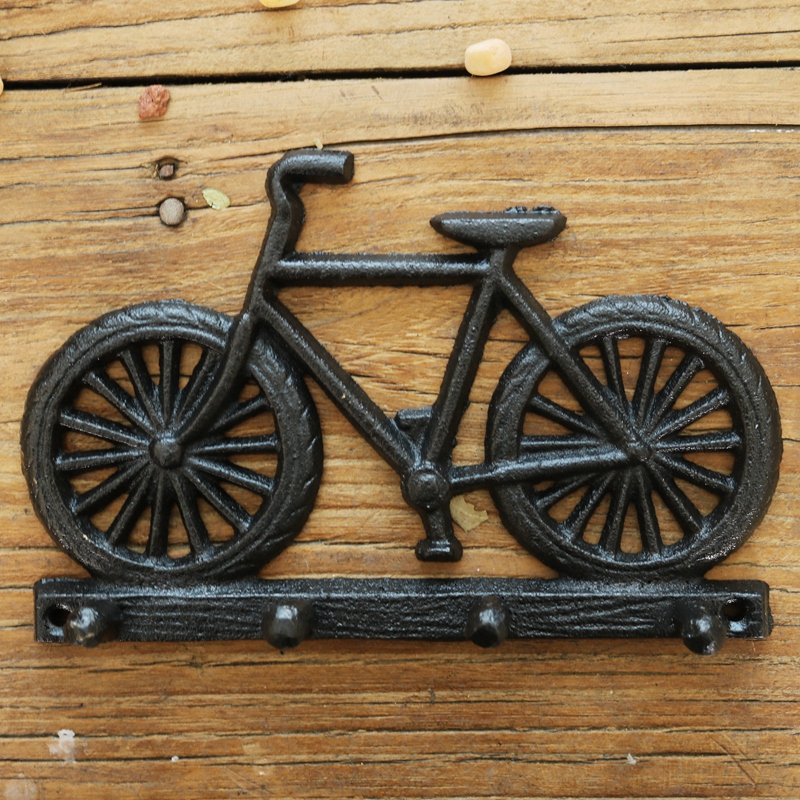 Gardening Tools Cartoon - Vintage hitam cor besi sepeda dinding