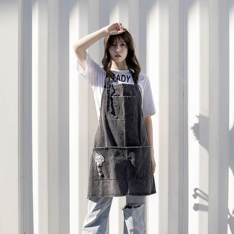 Gardening Tools Store - Celemek Denim Katun Cuci Jepang, Pakaian