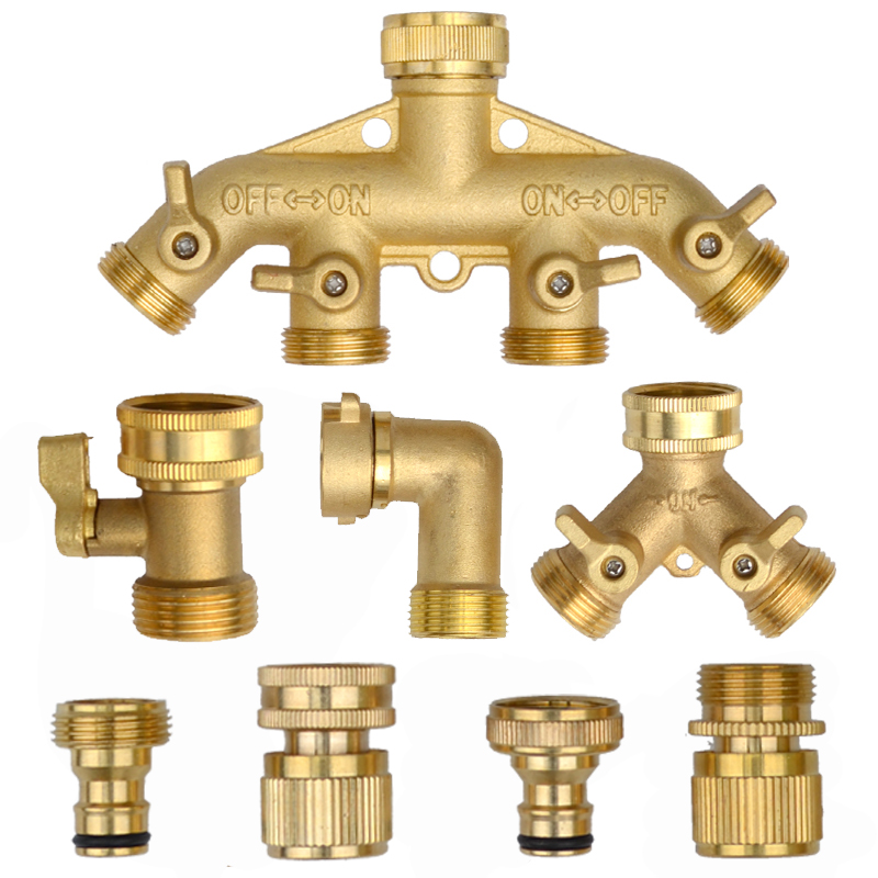 Gardena Hose Comfort - Tugas berat kuningan 1-2-4 cara Splitter