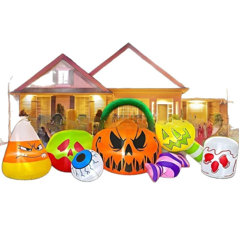 Gardening Tools Cartoon - Model labu Halloween tiup yang bercahaya