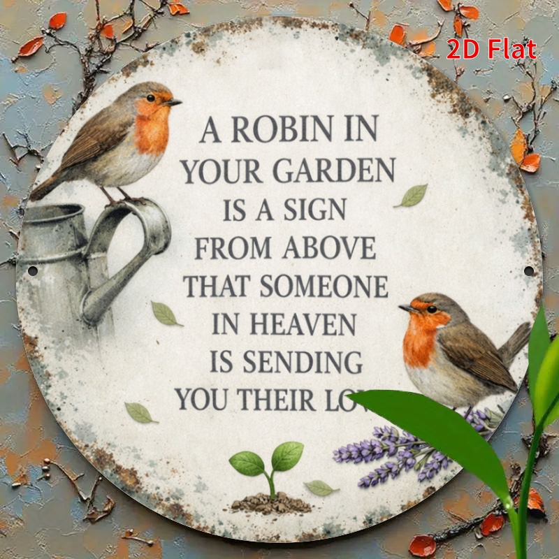 Gardening Tools Store - Papan Logam Robin Garden 2D Datar