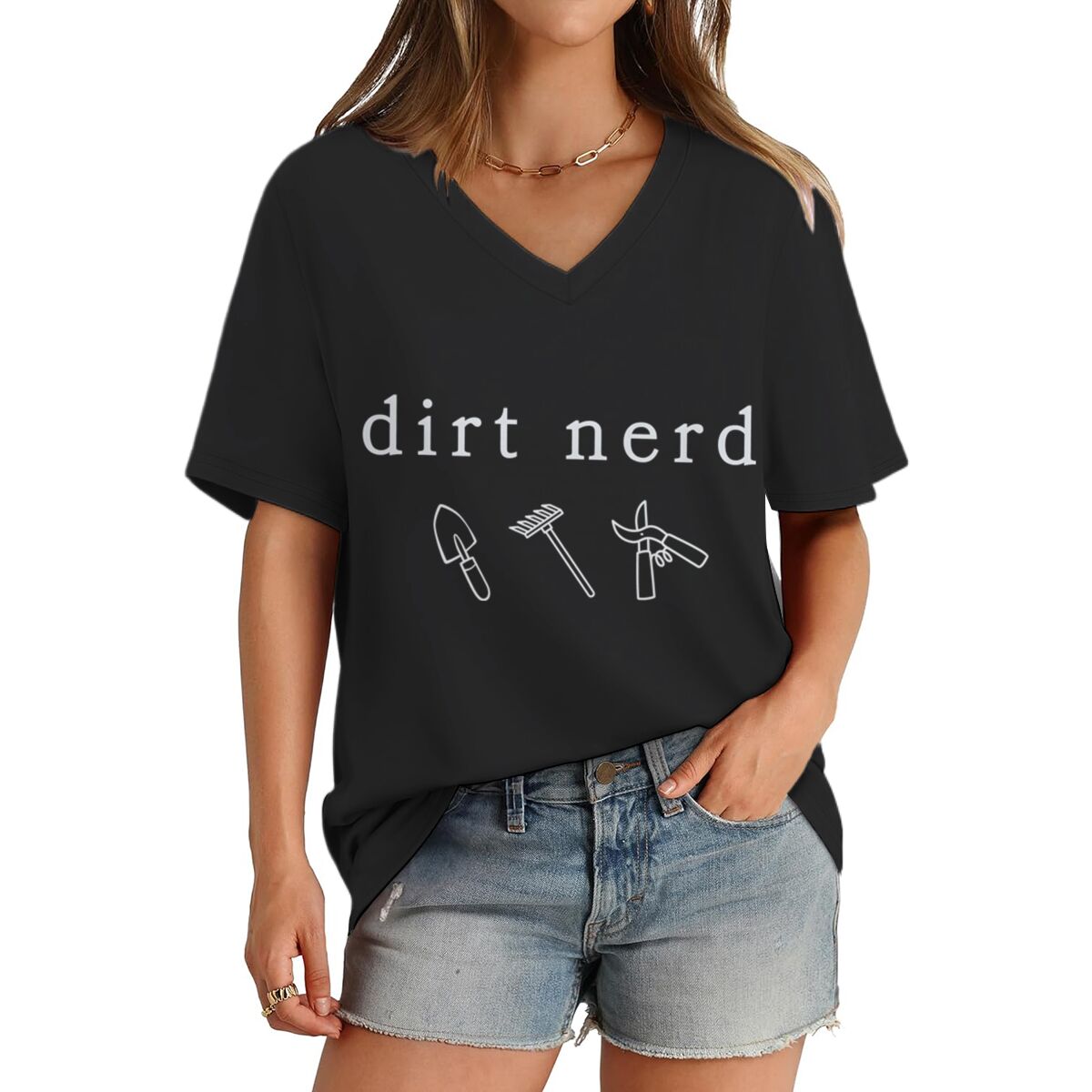 Kaos Grafis Dirt Nerd Gardenin - Gardening Tools Cartoon ulasan dan harga