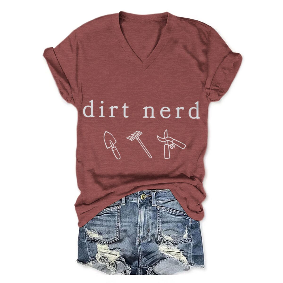 Kaos Grafis Dirt Nerd Gardenin - Gardening Tools Cartoon ulasan dan harga
