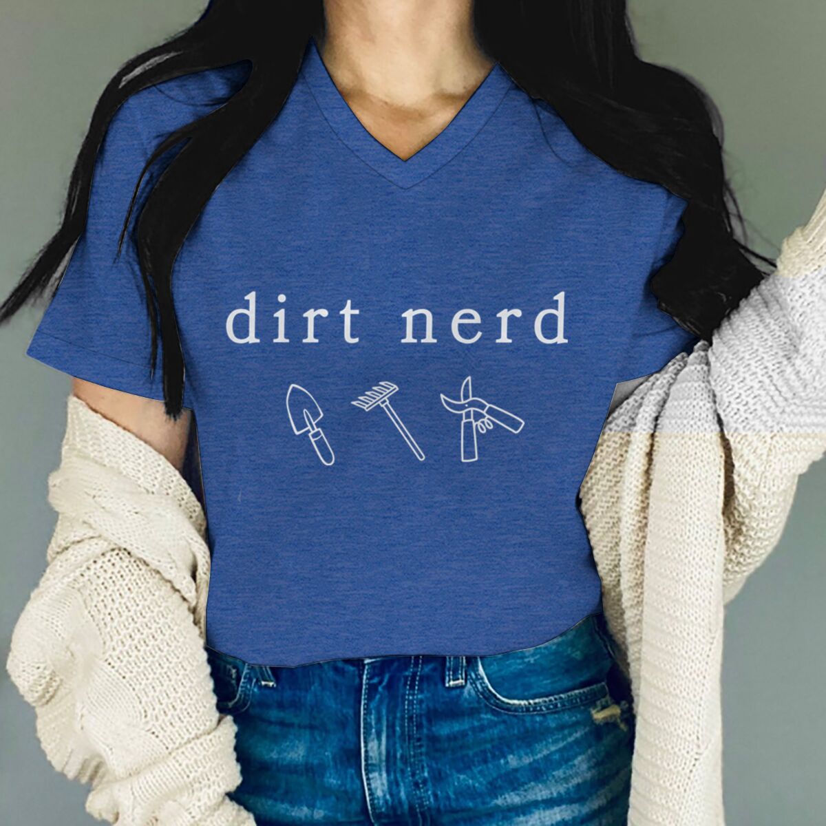Kaos Grafis Dirt Nerd Gardenin - Gardening Tools Cartoon ulasan dan harga