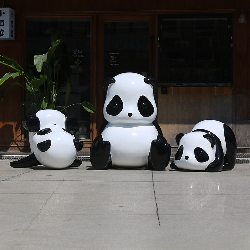 Ornamen patung panda simulasi, - Gardening Tools Cartoon ulasan dan harga