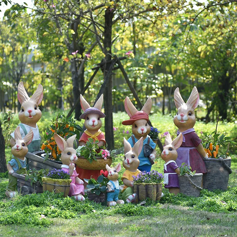 Patung kelinci kartun dalam po - Gardening Tools Cartoon ulasan dan harga