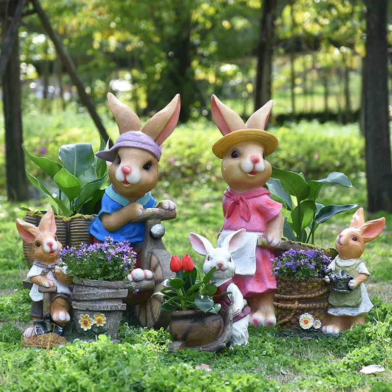 Patung kelinci kartun dalam po - Gardening Tools Cartoon ulasan dan harga